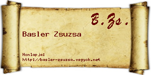 Basler Zsuzsa névjegykártya
